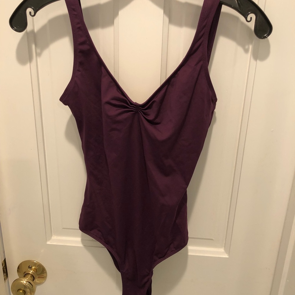 Natalie Adult Microfiber Pinch Front Leotard- M